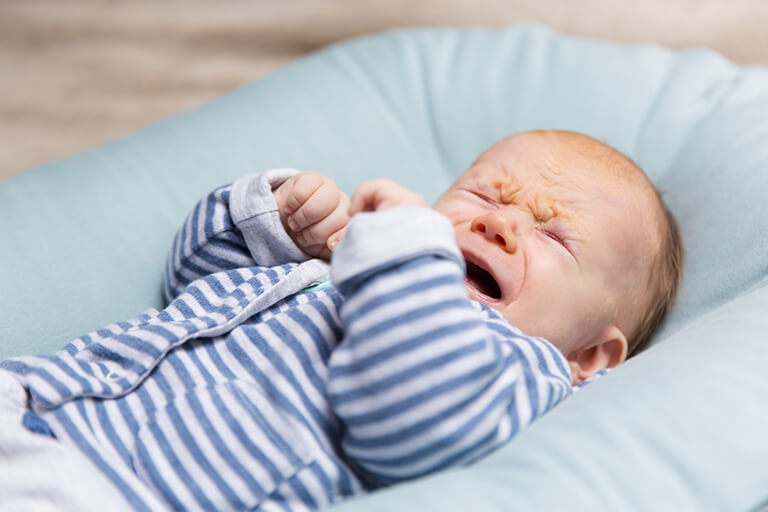 The stages of a baby crying